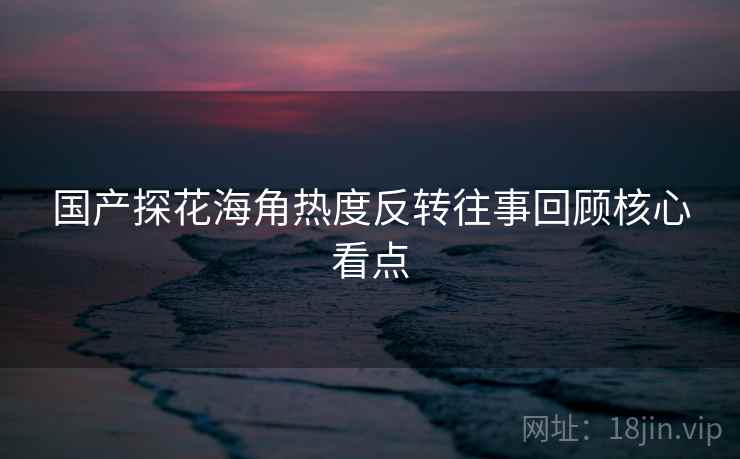 国产探花海角热度反转往事回顾核心看点