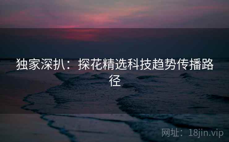 独家深扒：探花精选科技趋势传播路径