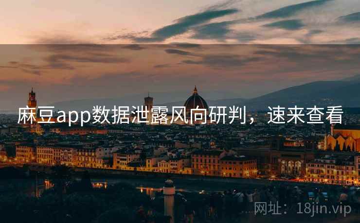 麻豆app数据泄露风向研判，速来查看