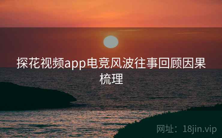 探花视频app电竞风波往事回顾因果梳理