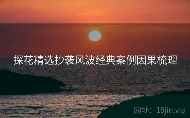 探花精选抄袭风波经典案例因果梳理