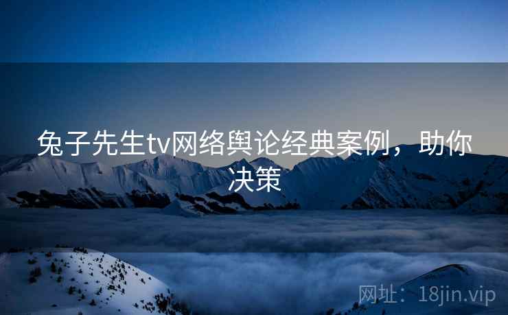 兔子先生tv网络舆论经典案例，助你决策