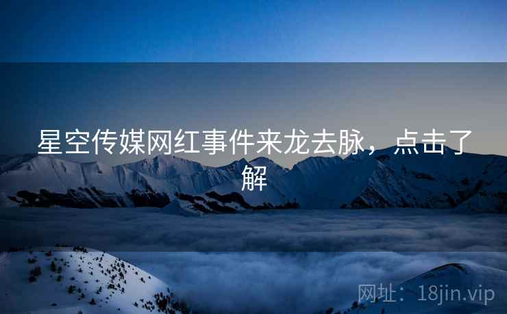 星空传媒网红事件来龙去脉，点击了解
