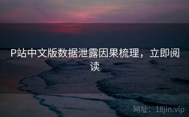 P站中文版数据泄露因果梳理，立即阅读