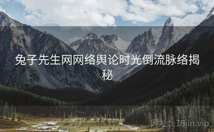兔子先生网网络舆论时光倒流脉络揭秘