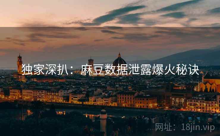 独家深扒：麻豆数据泄露爆火秘诀